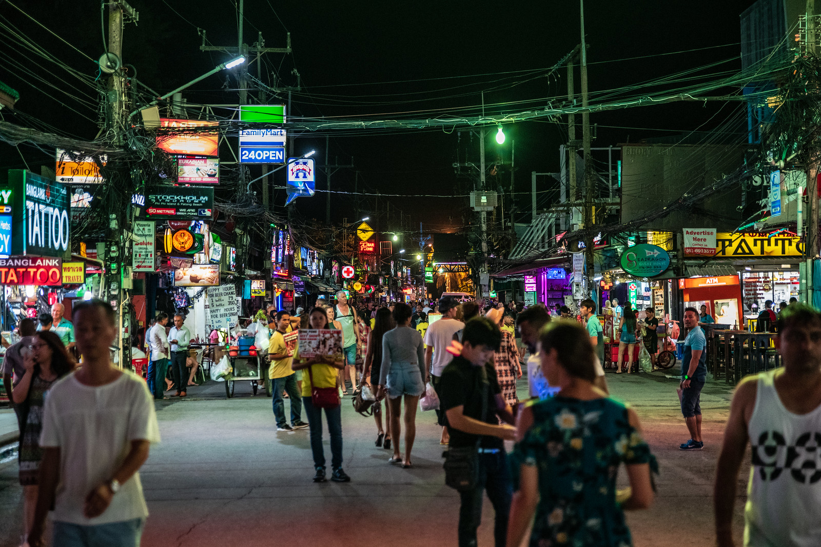 Bangle Road, natteliv i Patong